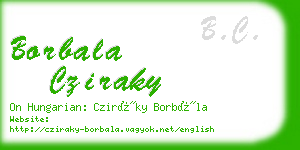 borbala cziraky business card